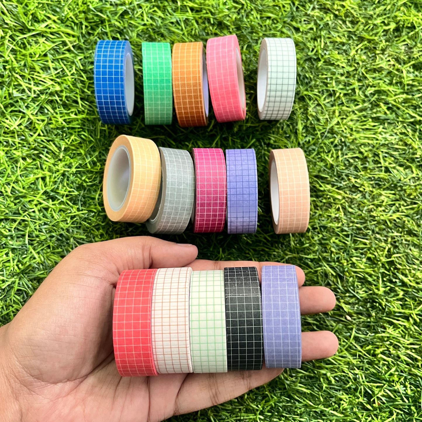 Colorful Grid DIY Scrapbooking Diary Washi Tape: 15mm*10m