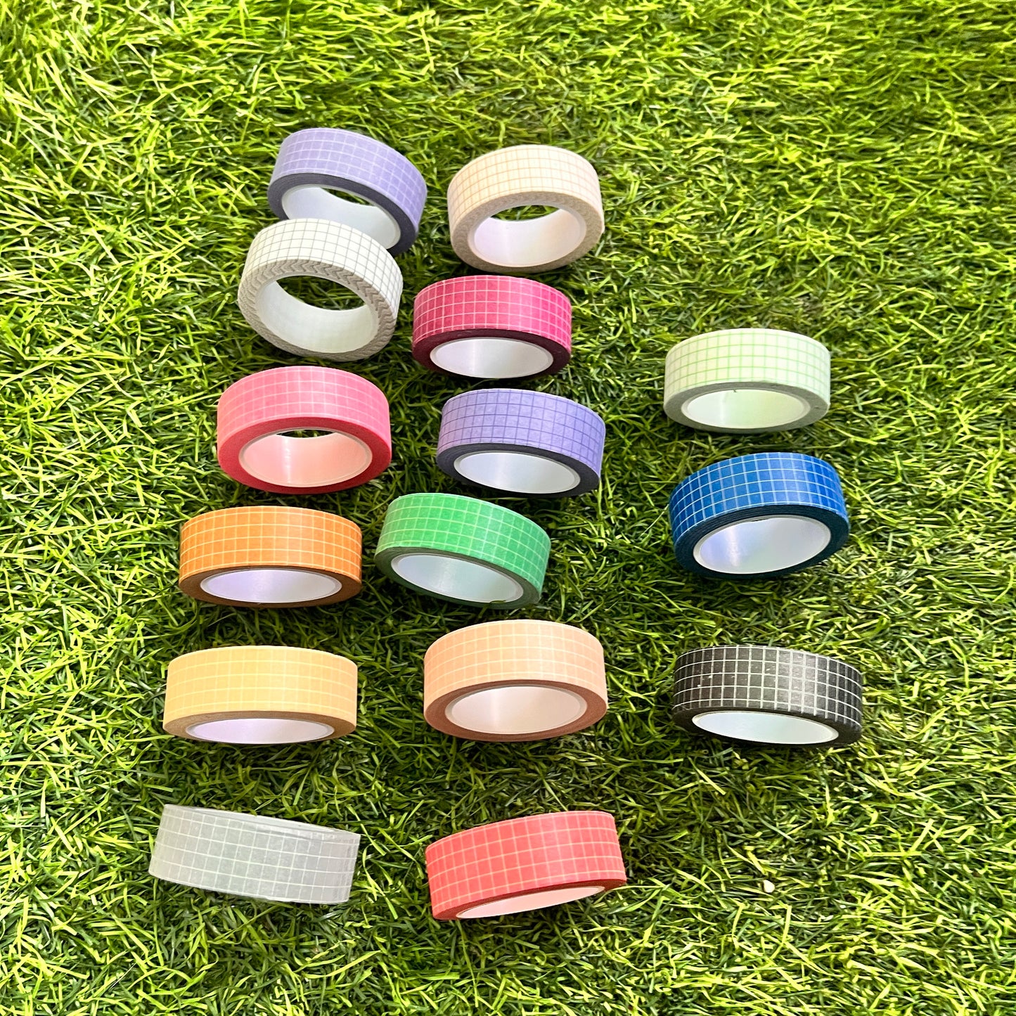 Colorful Grid DIY Scrapbooking Diary Washi Tape: 15mm*10m