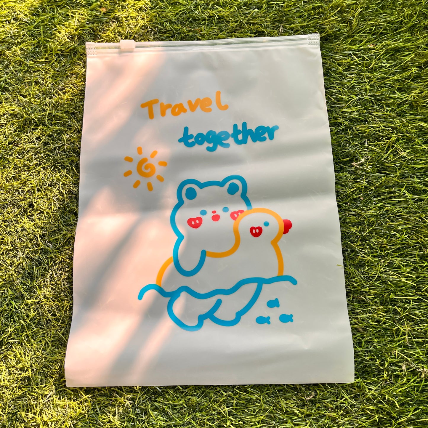 1 Pc kawaii Transparent Organizing Sealed Storage Bag