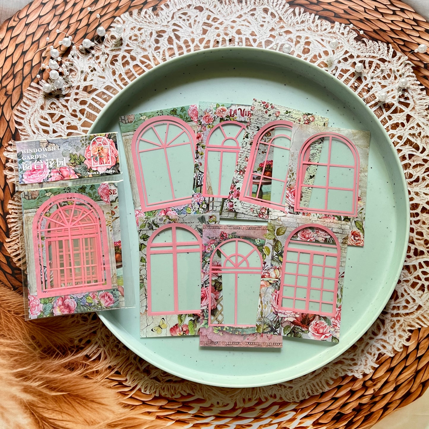 10 Pcs Windowsill Garden Series Window Frame Stickers