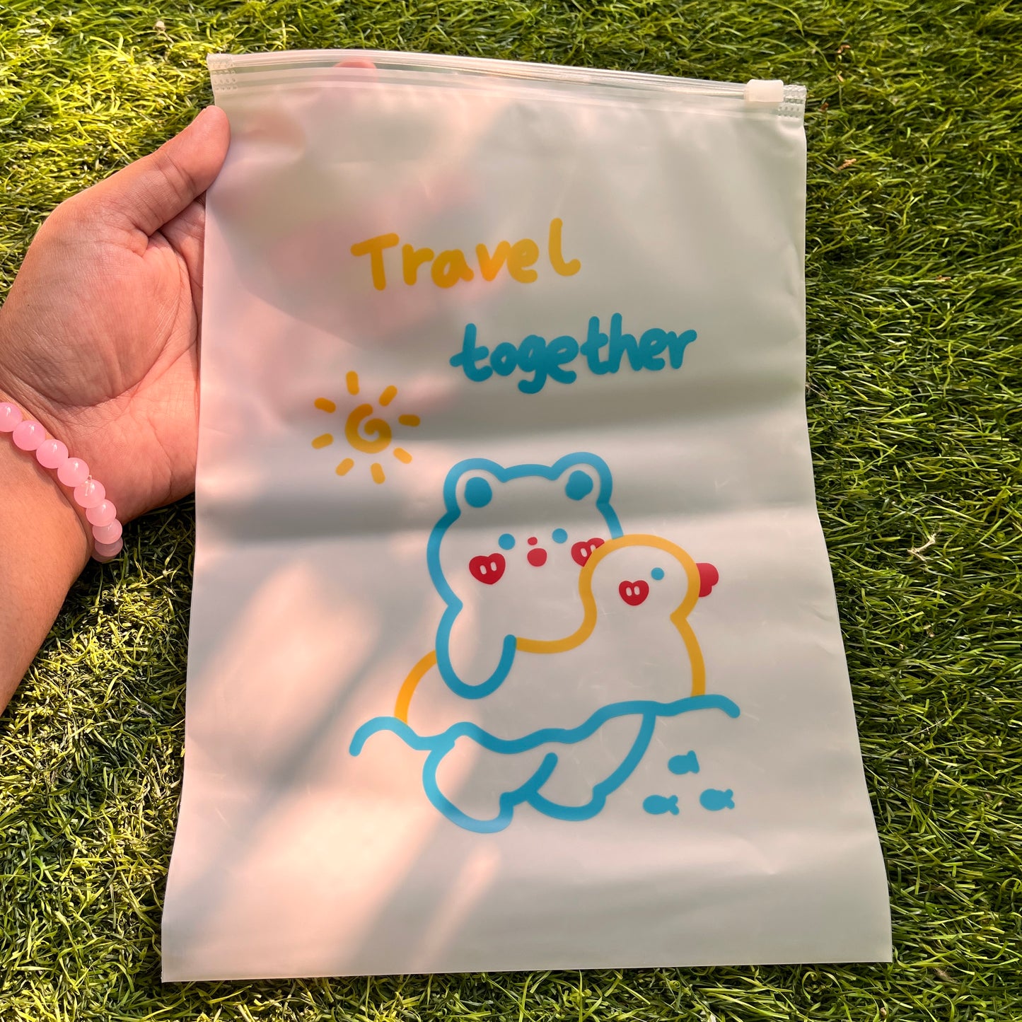 1 Pc kawaii Transparent Organizing Sealed Storage Bag