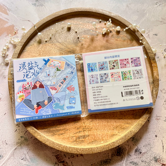 30 sheets Cute Animal and Character designed by Muroo Sticker Book