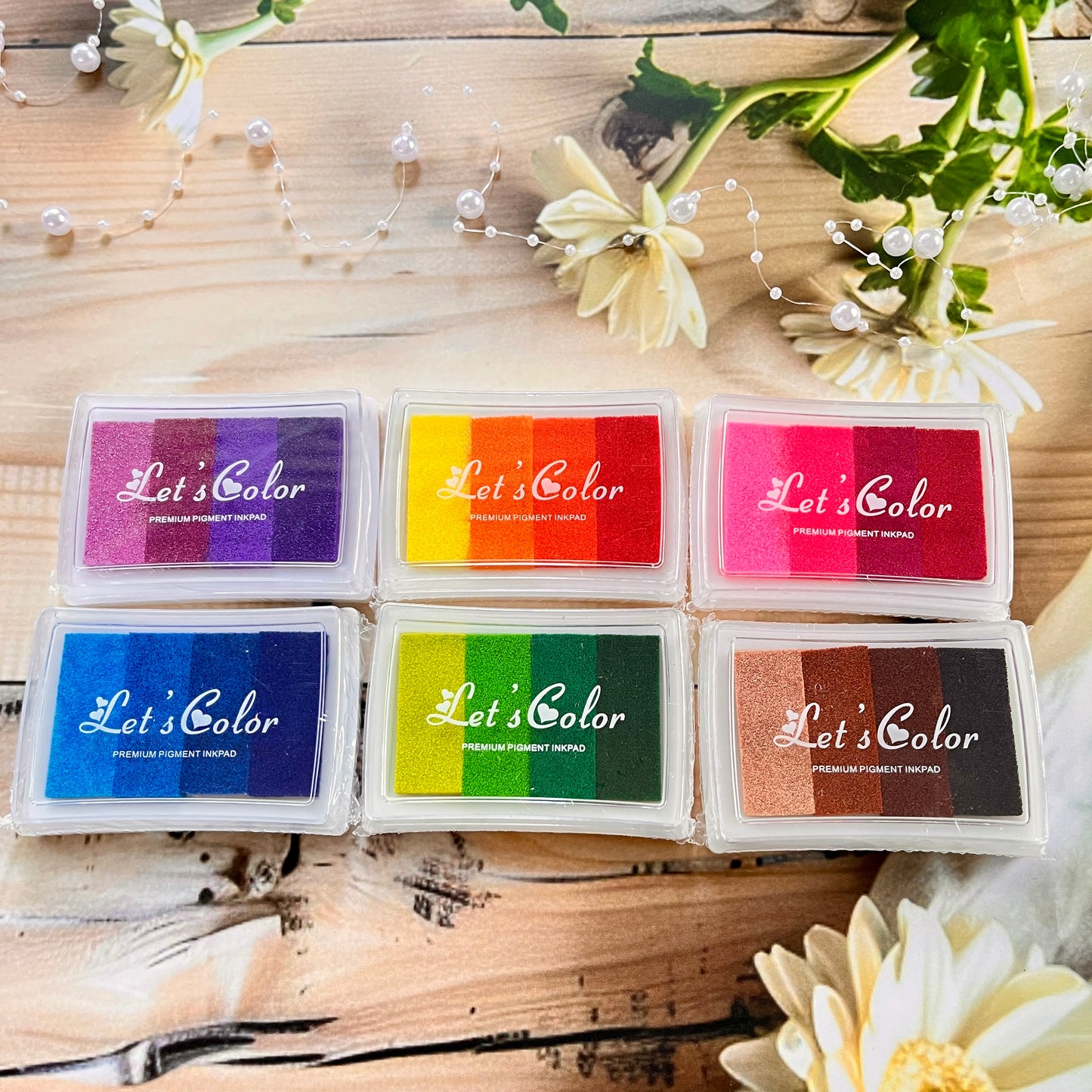 1pc Cute Gradient Stamp Ink Pad