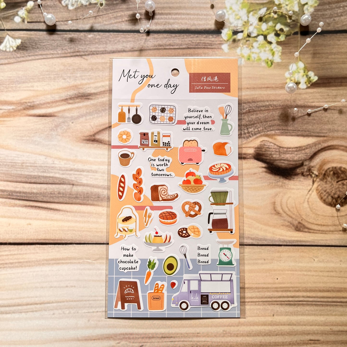 1 Sheet Meet You Someday Life Small Things Creative Daily Stickers