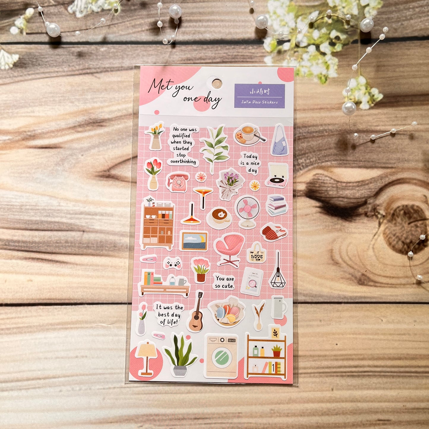 1 Sheet Meet You Someday Life Small Things Creative Daily Stickers