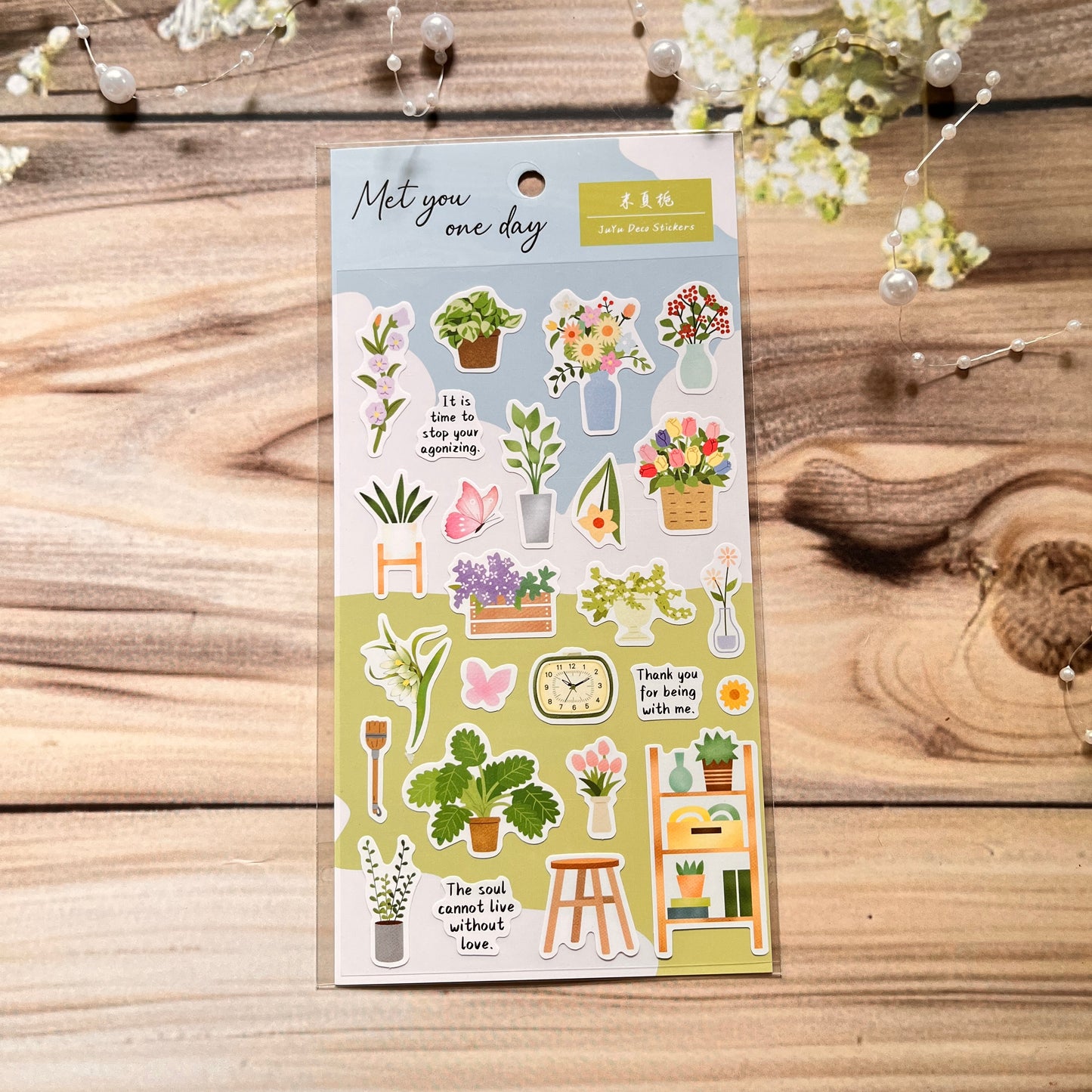 1 Sheet Meet You Someday Life Small Things Creative Daily Stickers