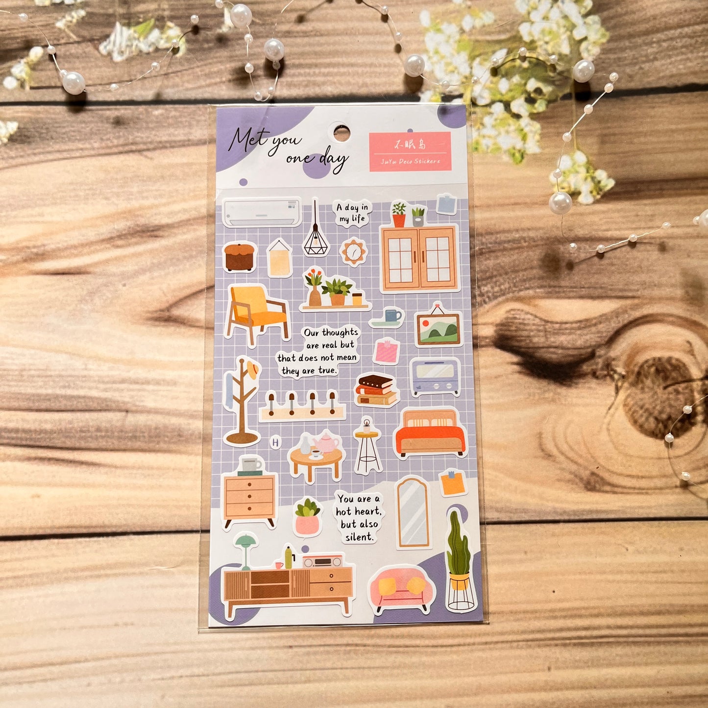 1 Sheet Meet You Someday Life Small Things Creative Daily Stickers
