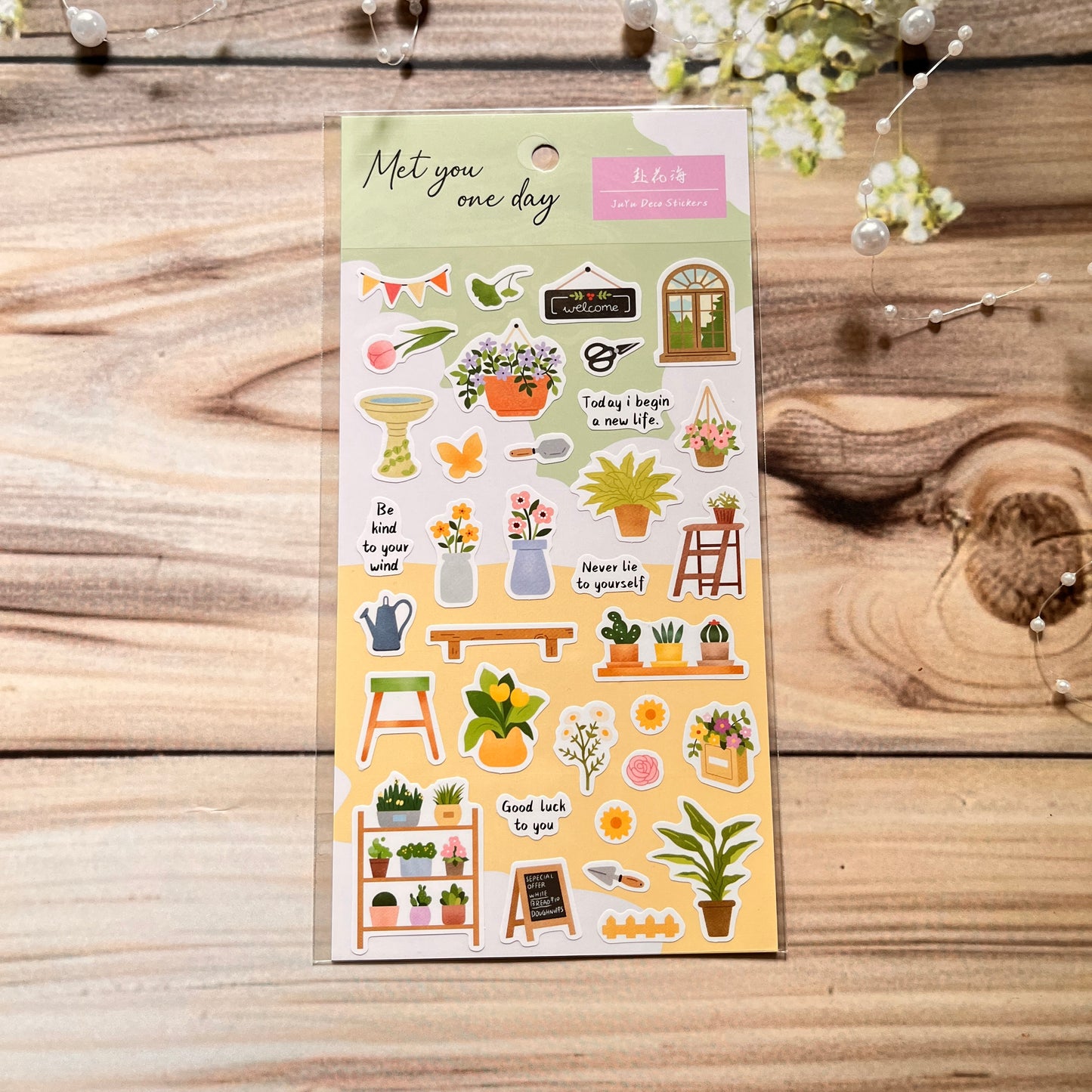 1 Sheet Meet You Someday Life Small Things Creative Daily Stickers