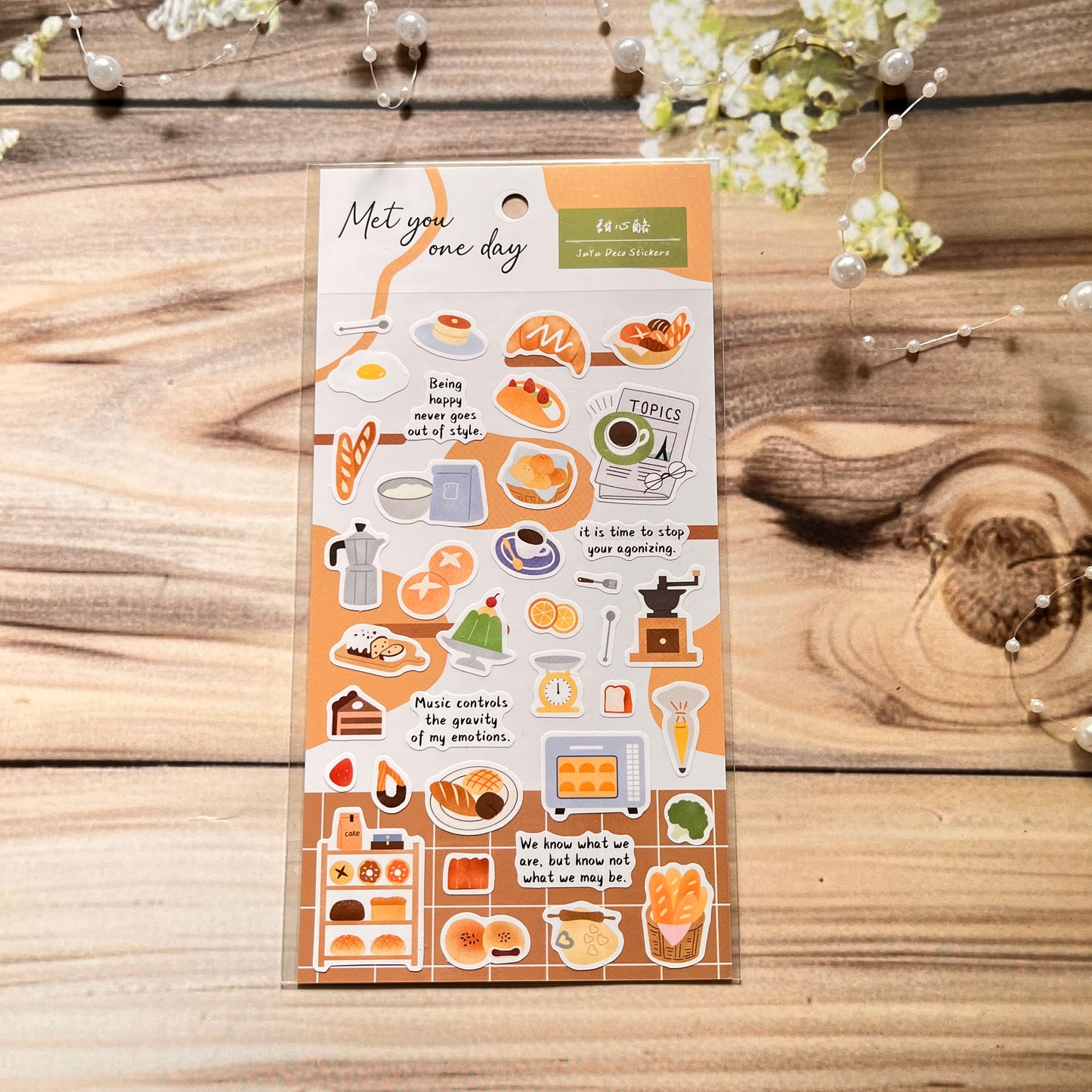1 Sheet Meet You Someday Life Small Things Creative Daily Stickers