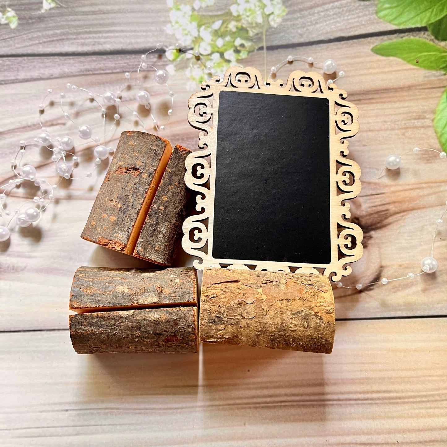 1 Pc Big Size Tree Stump Wooden Cards Holder