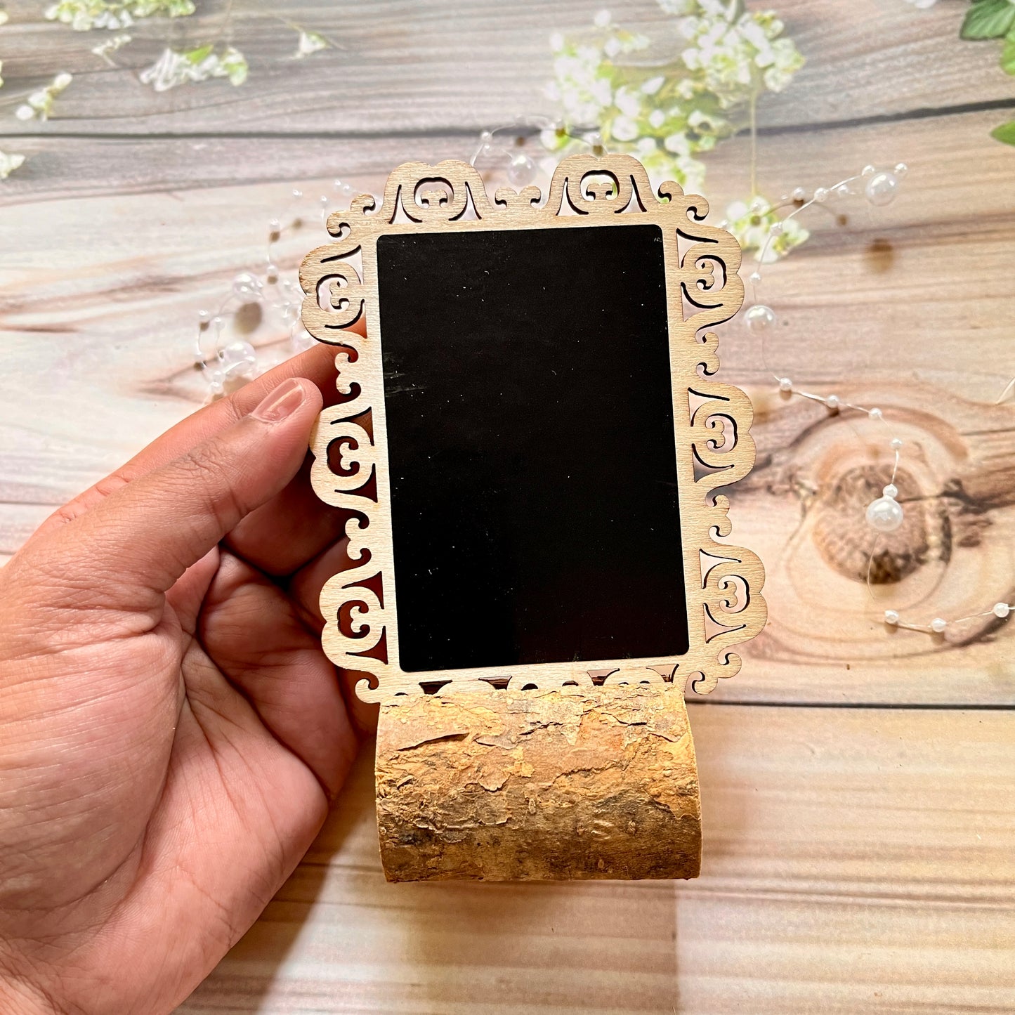1 Pc Big Size Tree Stump Wooden Cards Holder