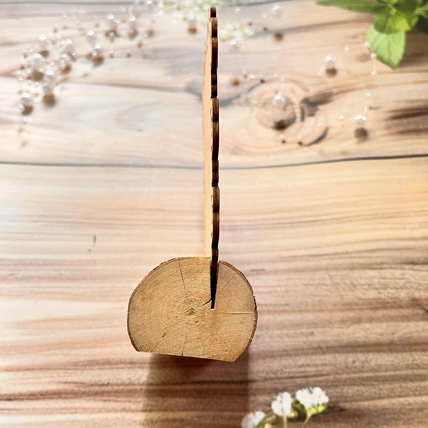 1 Pc Big Size Tree Stump Wooden Cards Holder