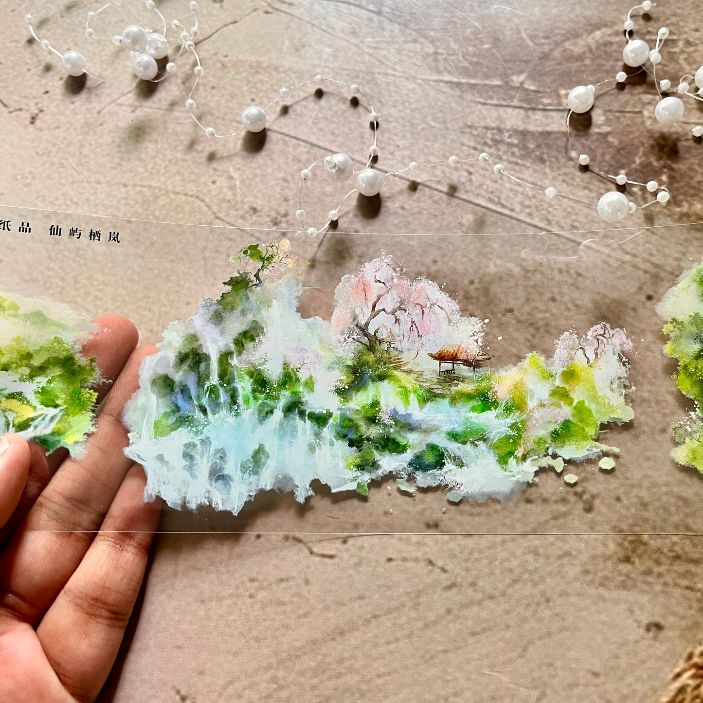 Beautiful Scenic Mountains and Waterbody Pet Tape for Journaling