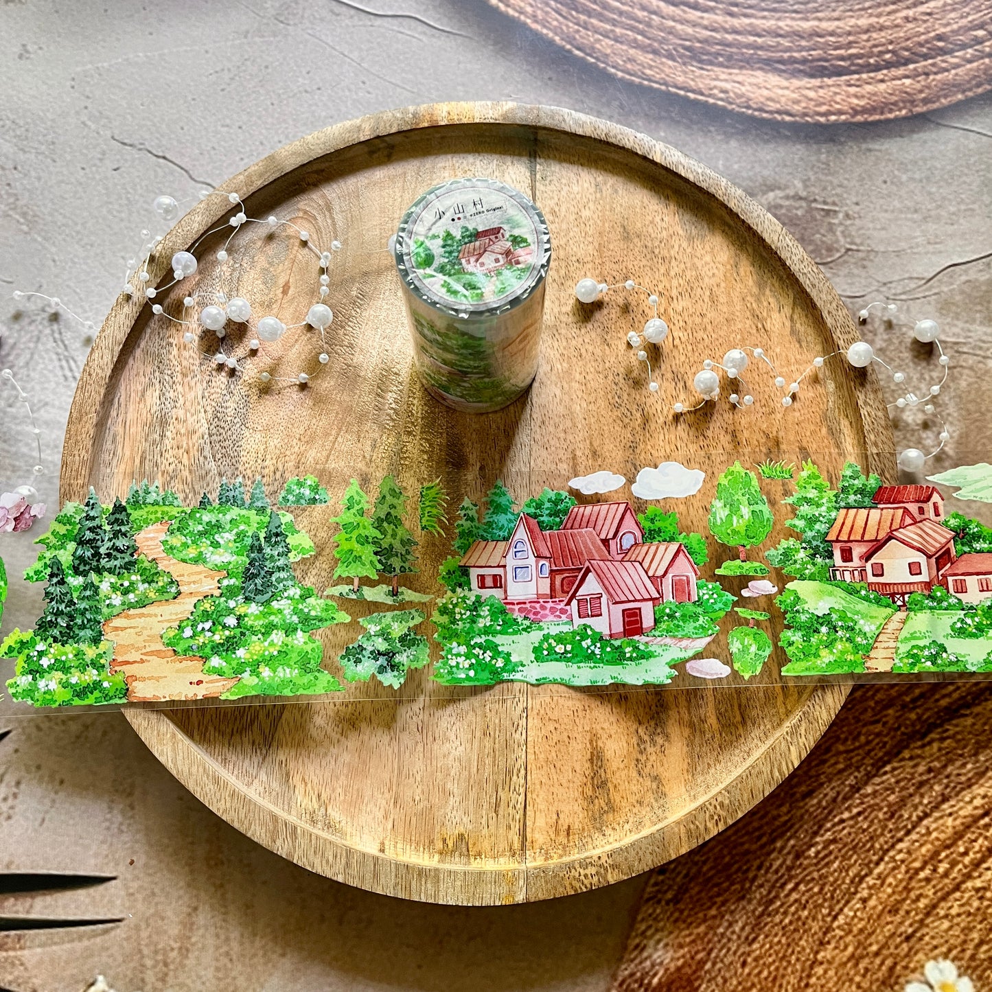 Little Mountain Village Pet Tape for Journaling