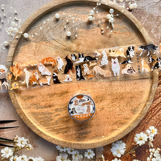 Cute Woof Dog Lover PET Tape for Journaling