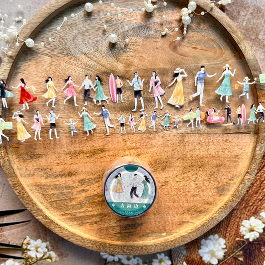 Sunshine Afternoon to the seaside Character Pet Tape for Journaling