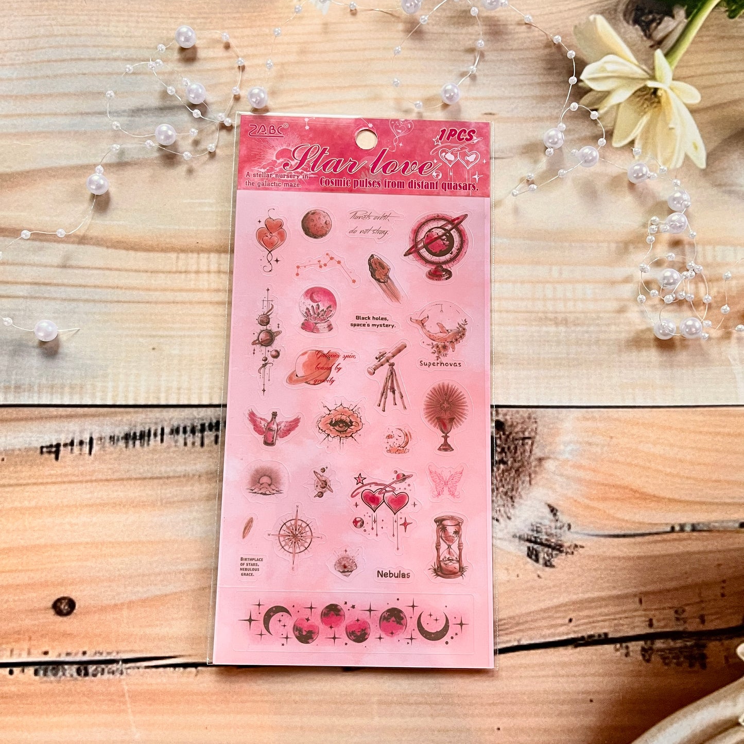 1 Sheet Graffiti Retro Cut Daily Floral Film PET Sticker Pack