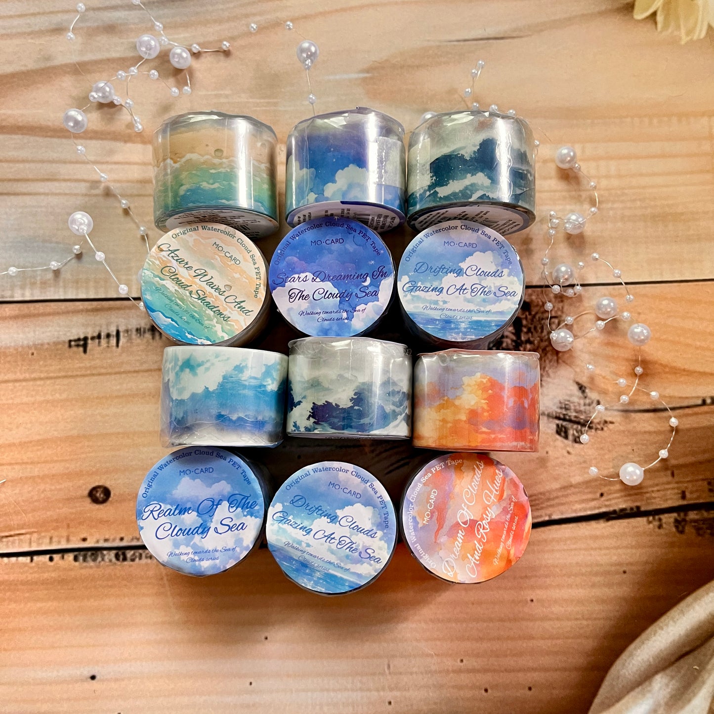 30mm*200cm Walking Towards The Sea of Cloud Series Vintage Landscaping PET Tape