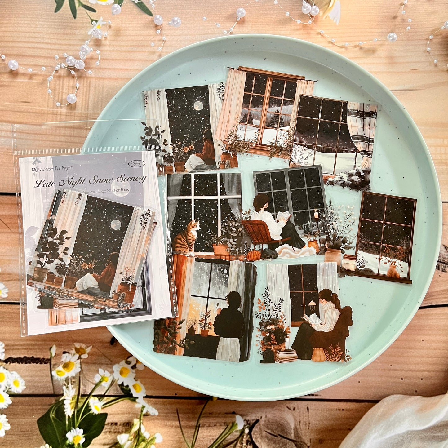 10 Pcs Large Size Wonderful Night Series Sticker Pack