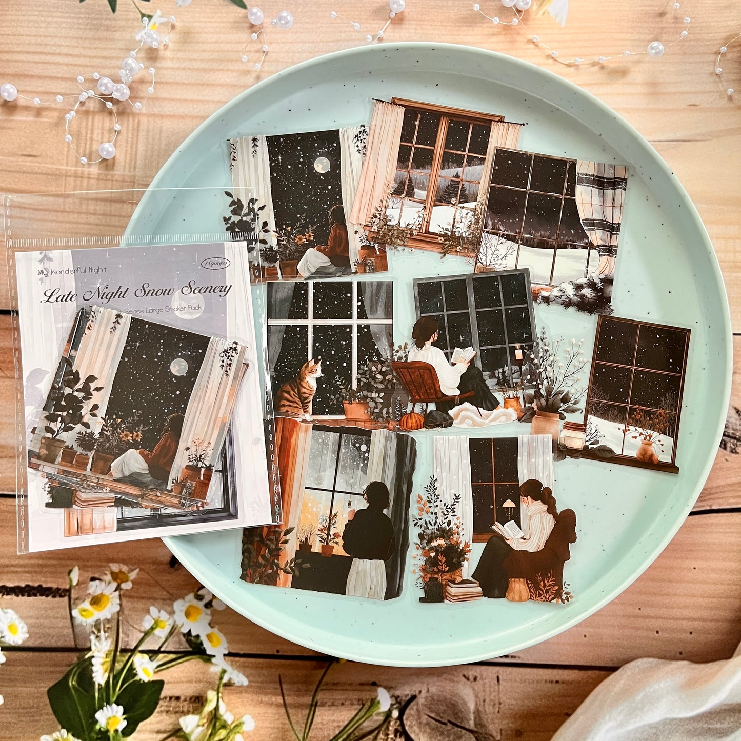 10 Pcs Large Size Wonderful Night Series Sticker Pack