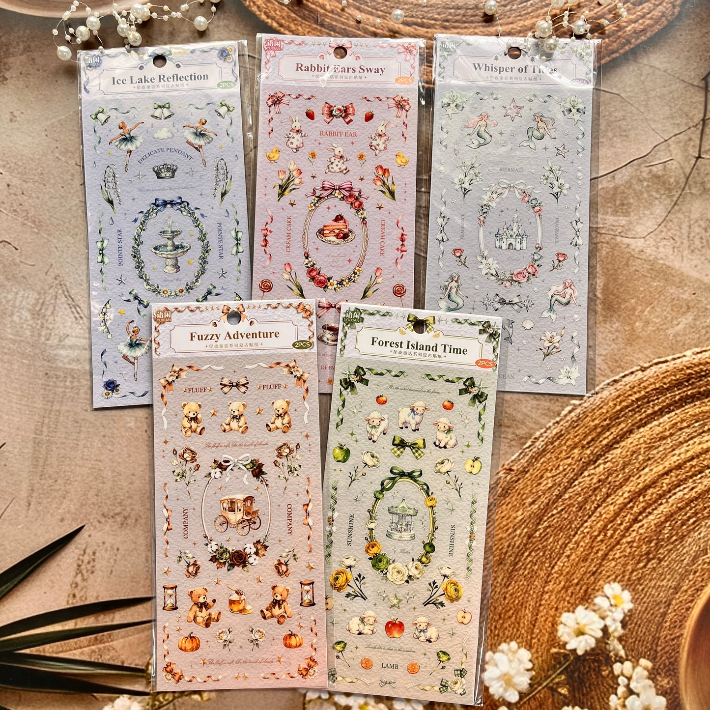 2 Sheets Starry Night Fairy Tale Series Retro Decorative Stickers