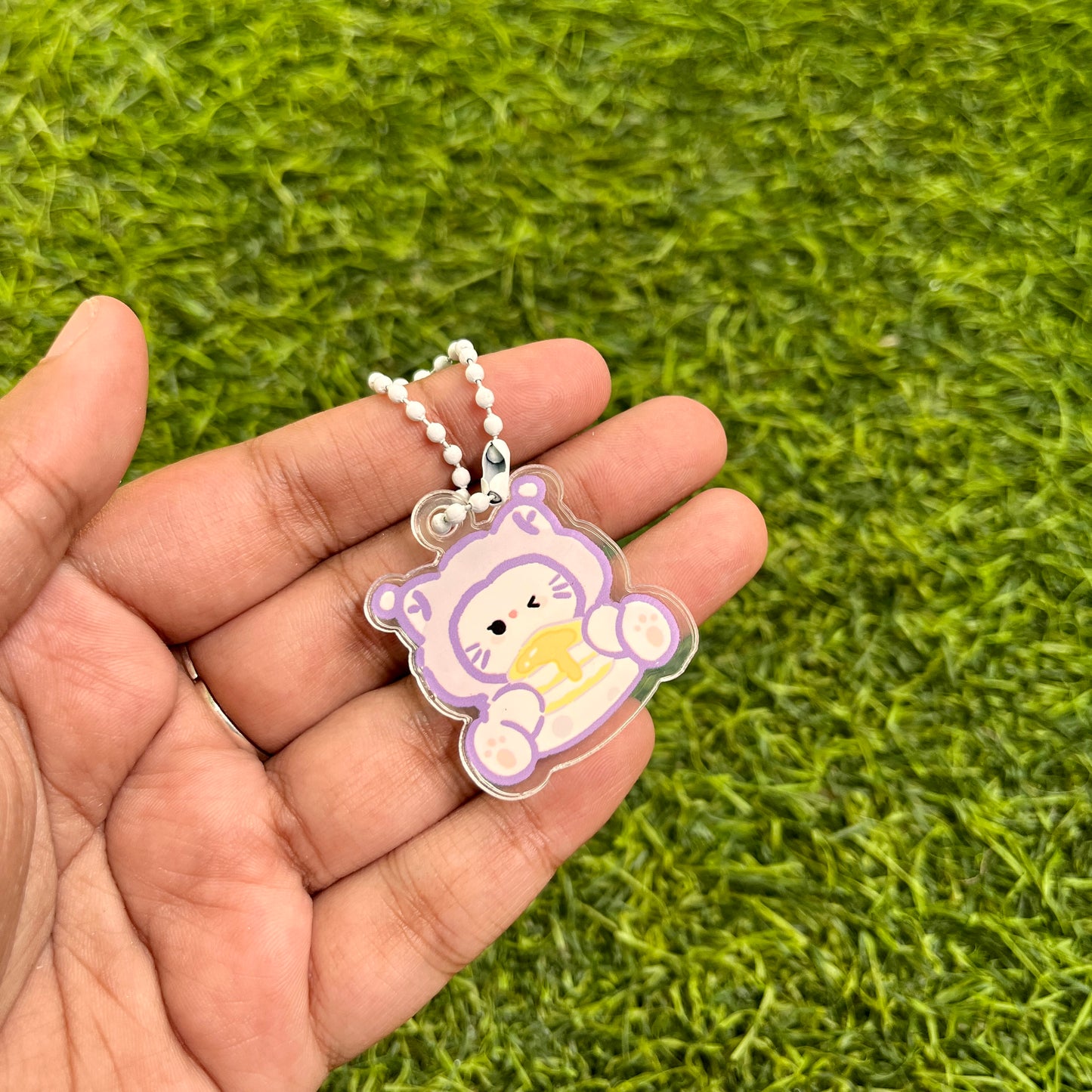 1 Pc Cute Cartoon Acrylic Pendant Decoration Keychain charms