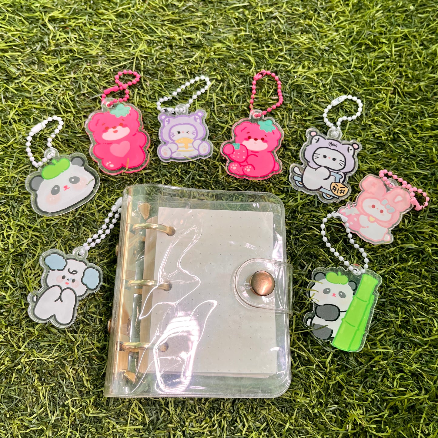 1 Pc Cute Cartoon Acrylic Pendant Decoration Keychain charms