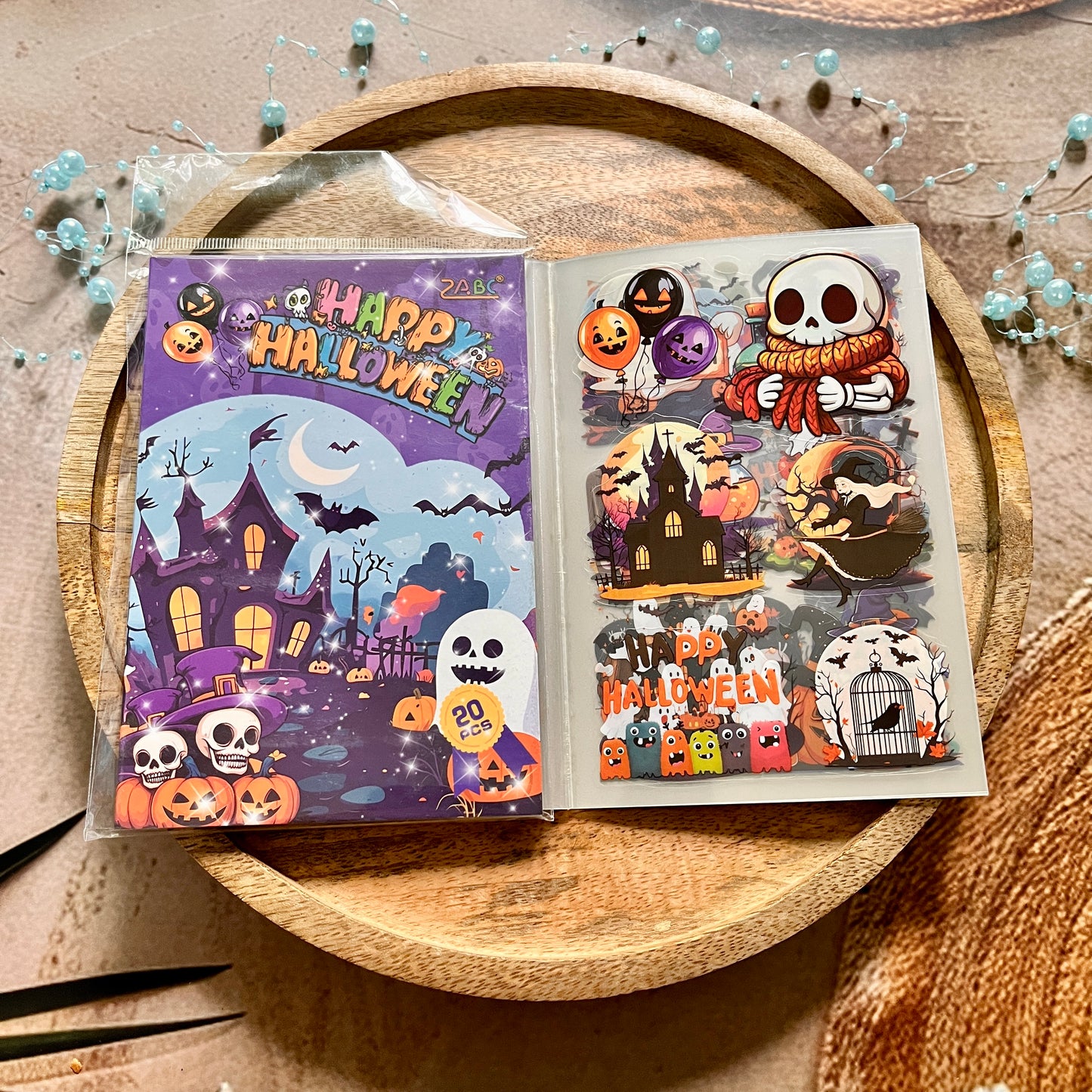 20 Sheets Halloween Castle Creative Sticker Book