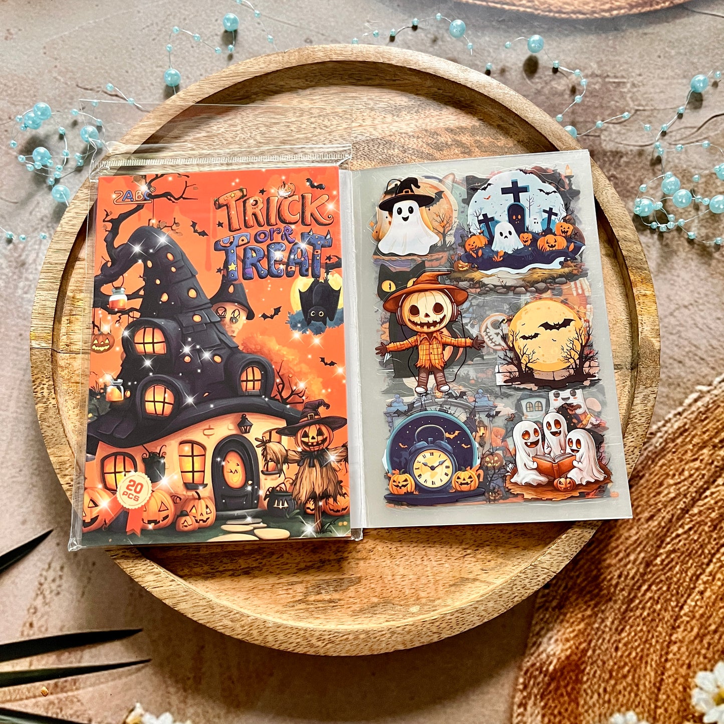20 Sheets Halloween Castle Creative Sticker Book