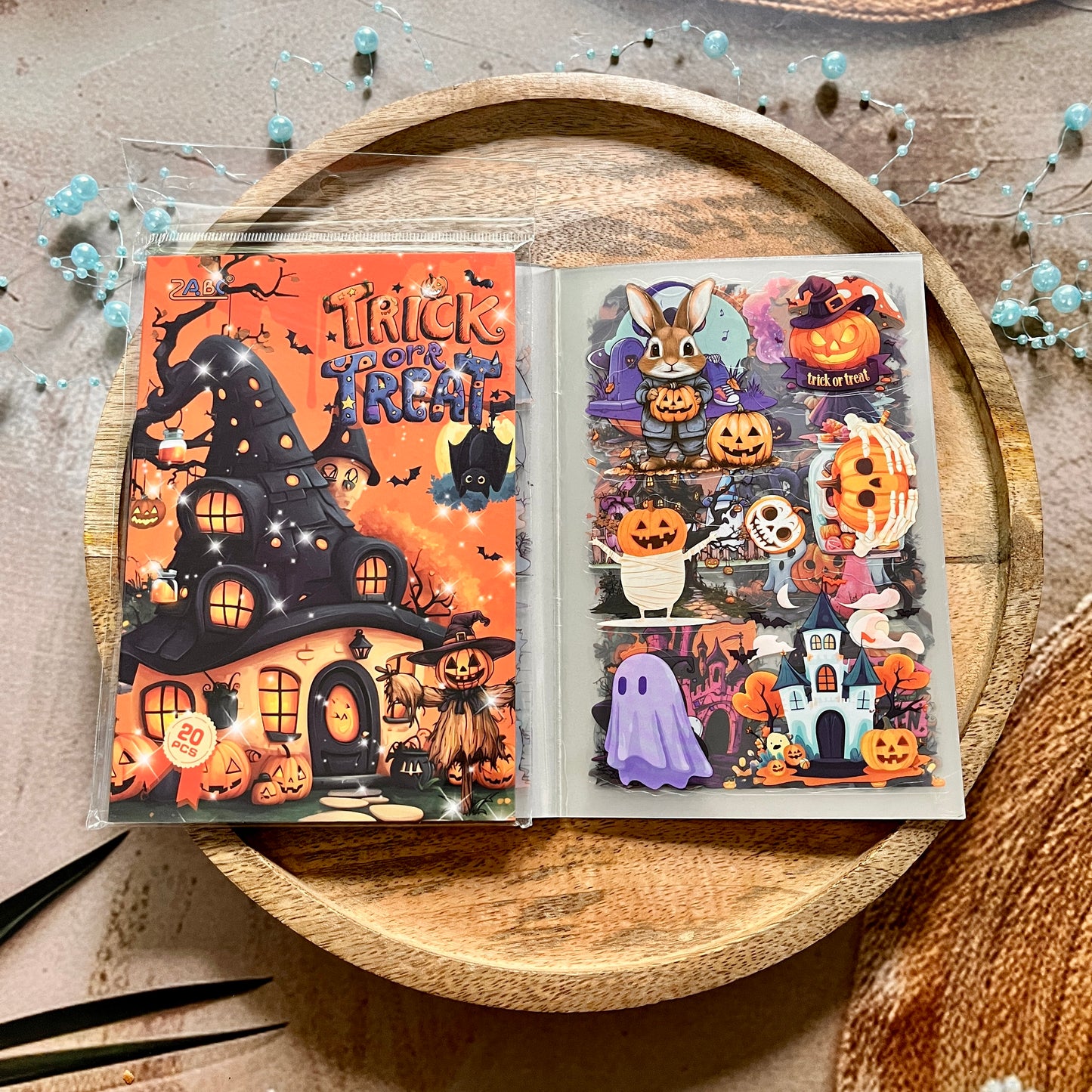 20 Sheets Halloween Castle Creative Sticker Book