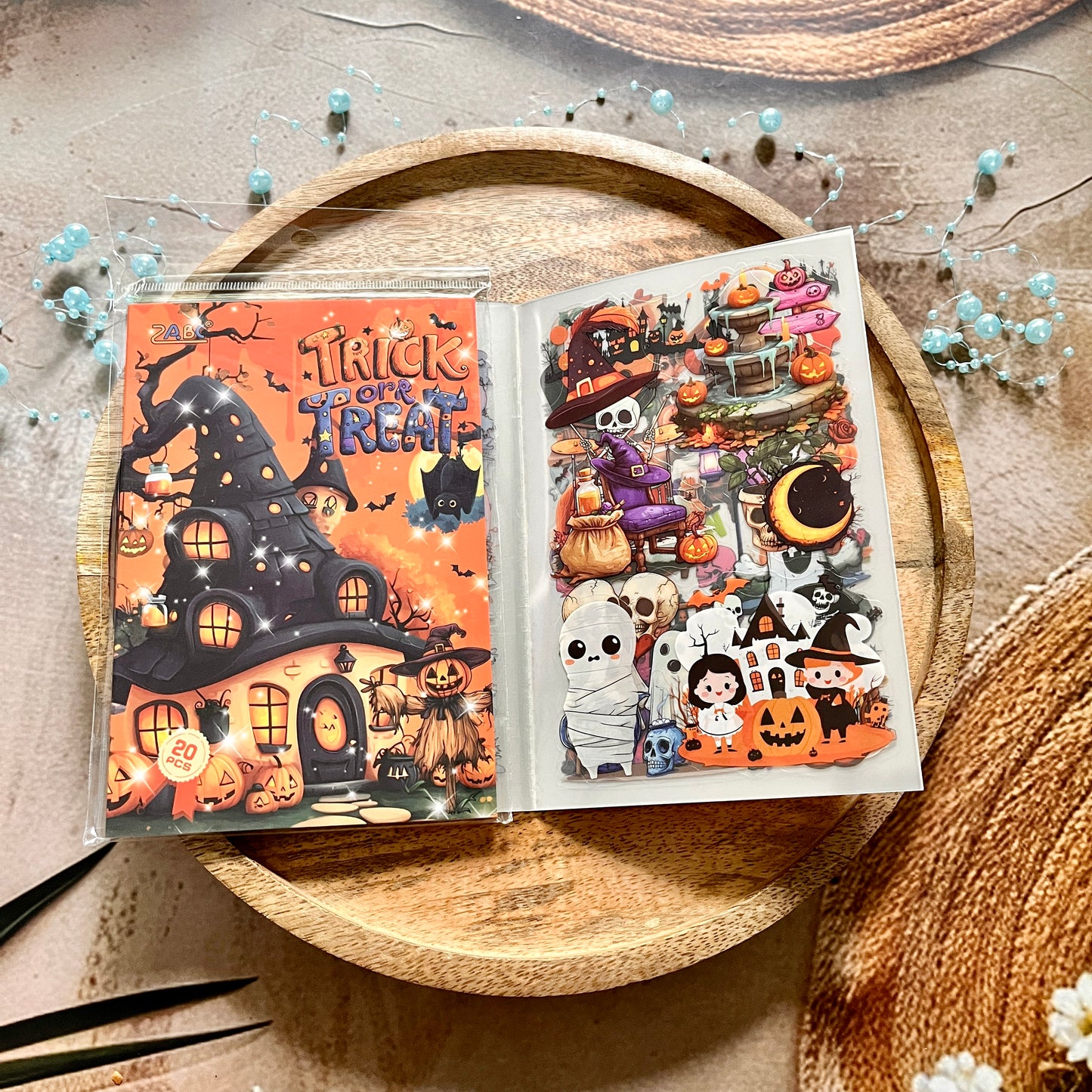 20 Sheets Halloween Castle Creative Sticker Book
