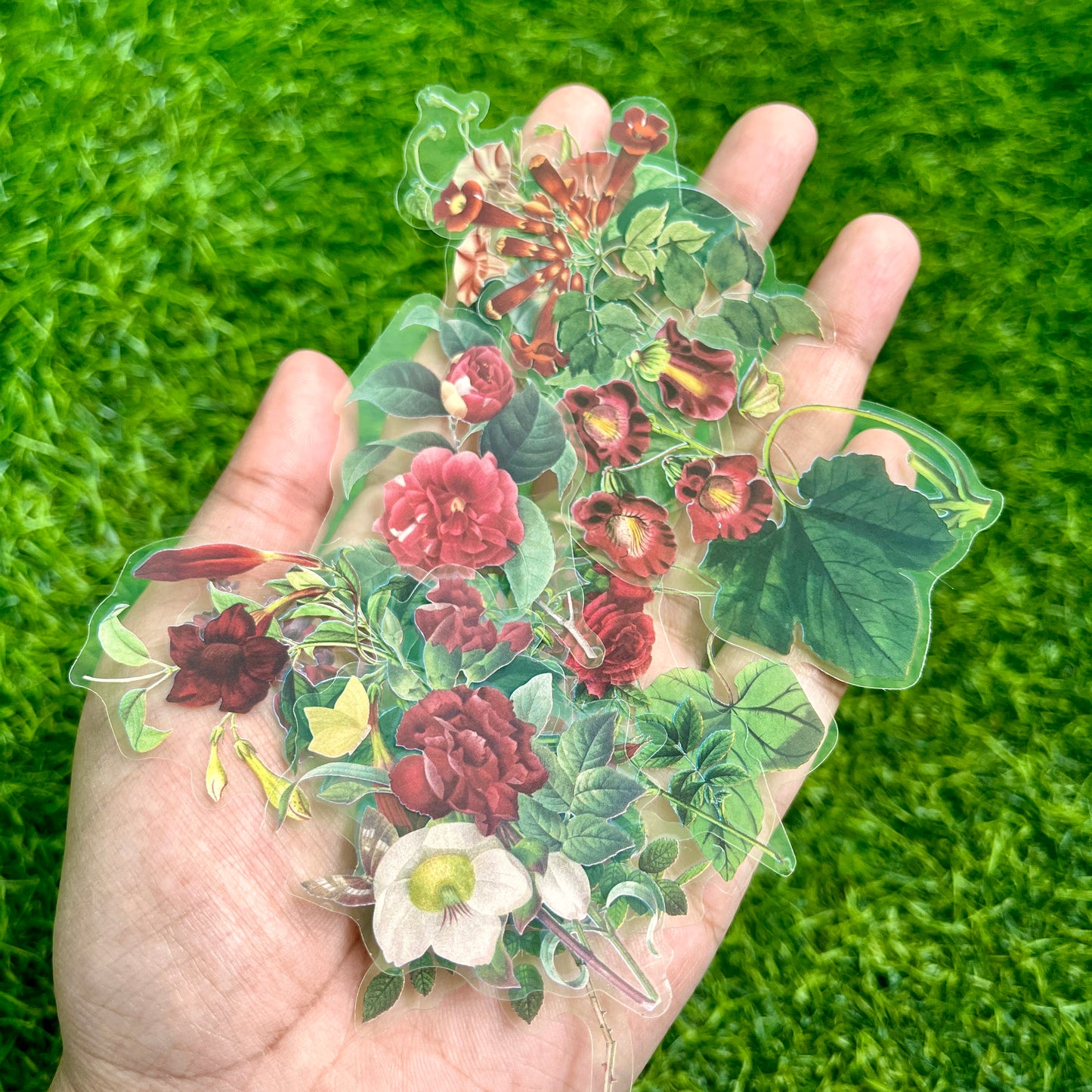 20pcs Secret Garden Series Plant Decoration PET sticker pack