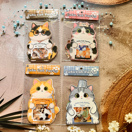 24 Pcs Cat Party Cute Pet Stickers
