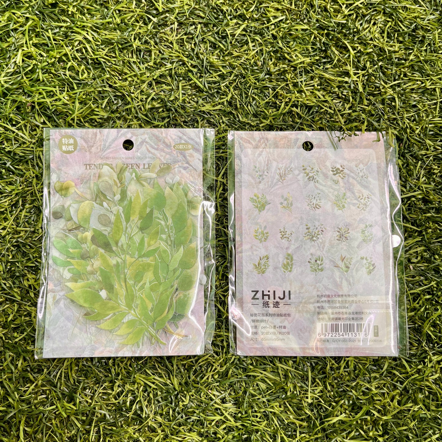 20pcs Secret Garden Series Plant Decoration PET sticker pack
