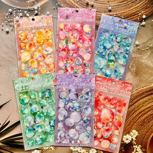 4 Sheets Glazed Sugar Hearts Pet Handbook Cut Film Creative Stickers
