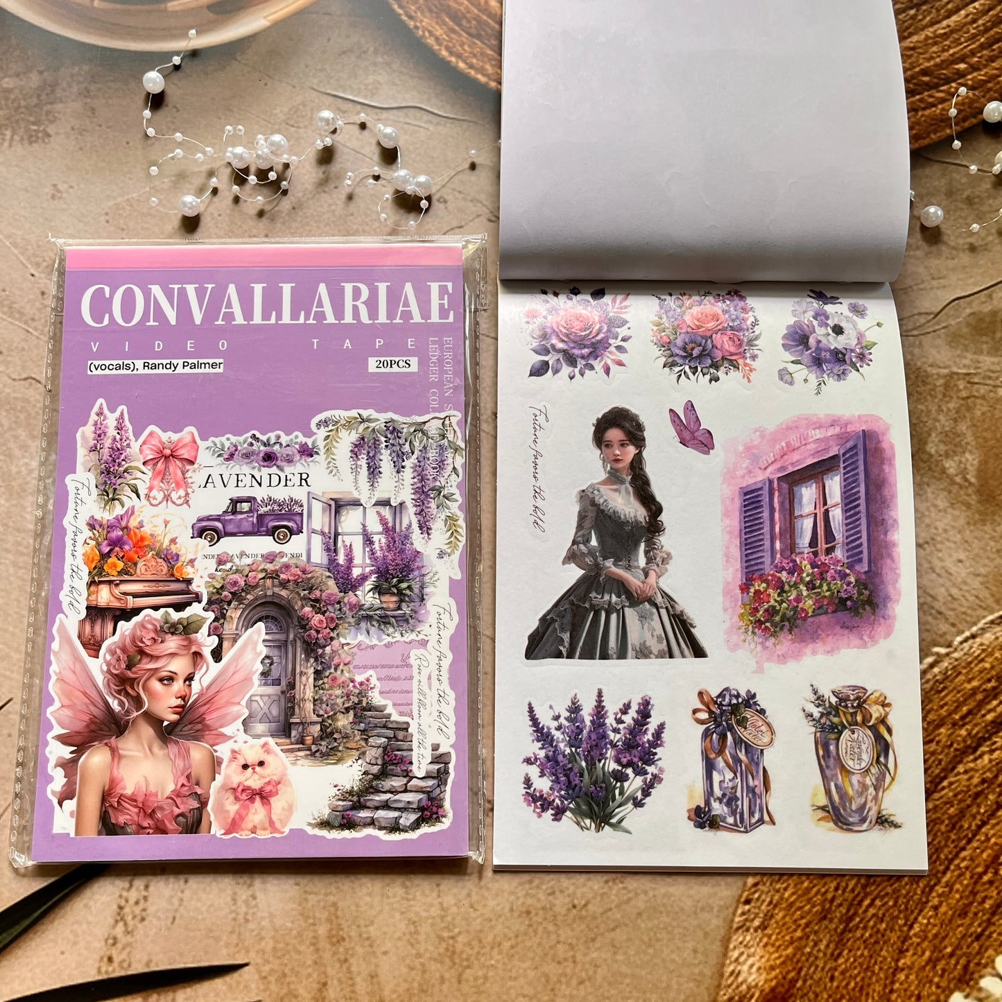 20 Sheets Athenian Manor Series European Characters Sticker Book