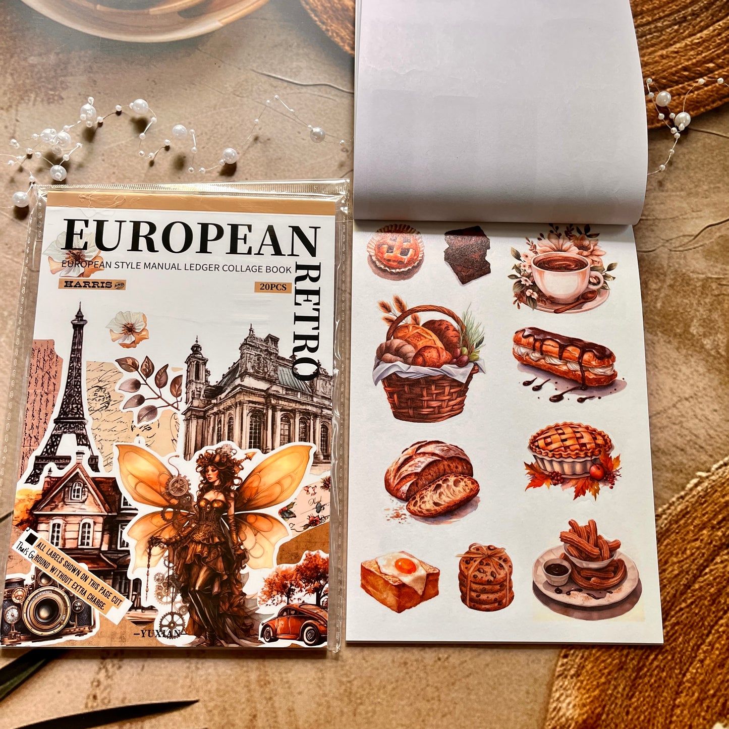 20 Sheets Athenian Manor Series European Characters Sticker Book