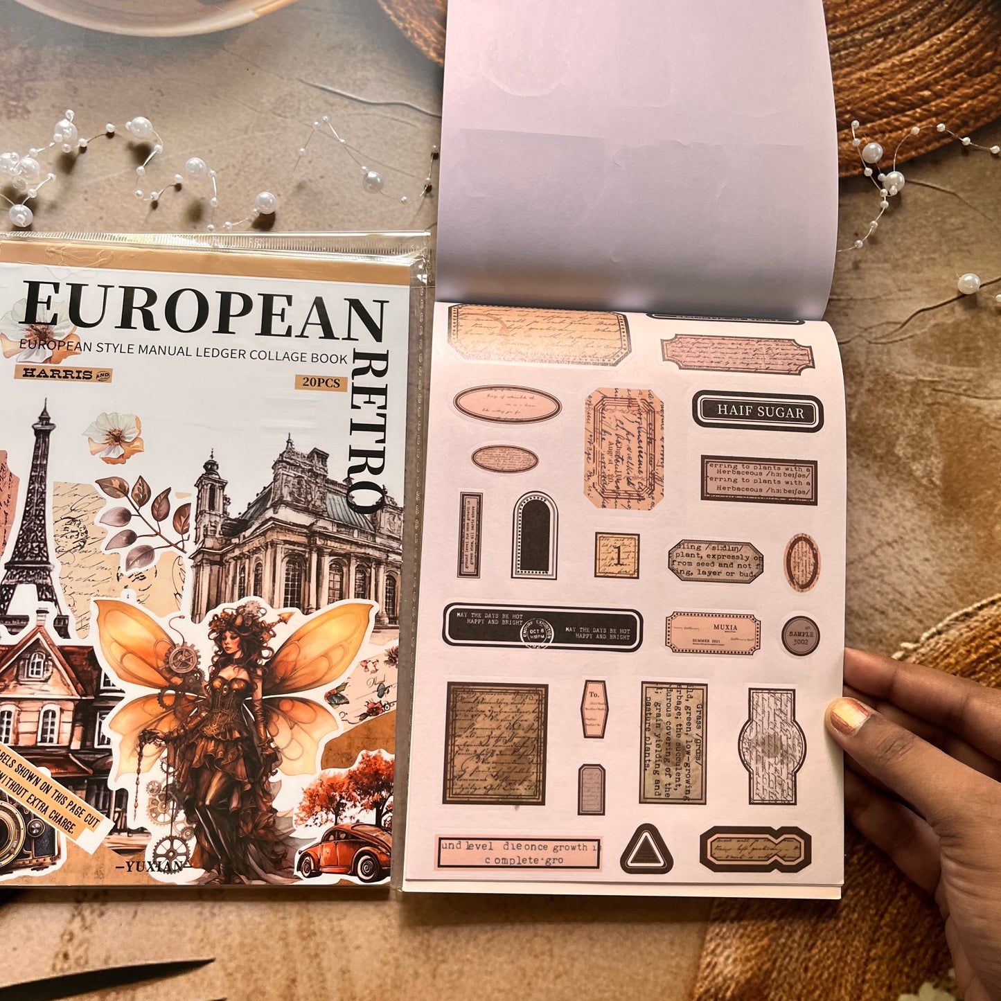 20 Sheets Athenian Manor Series European Characters Sticker Book