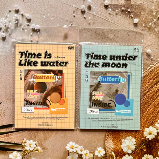20 Sheets Unexpected Encounter Series English Paragraph text Sticker Booklet