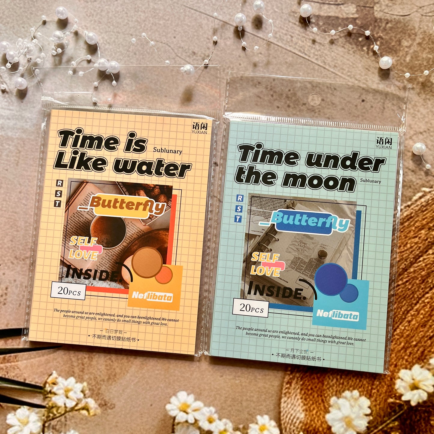 20 Sheets Unexpected Encounter Series English Paragraph text Sticker Booklet