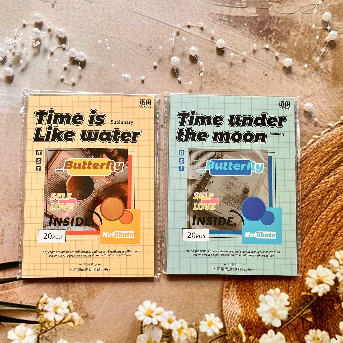 20 Sheets Unexpected Encounter Series English Paragraph text Sticker Booklet