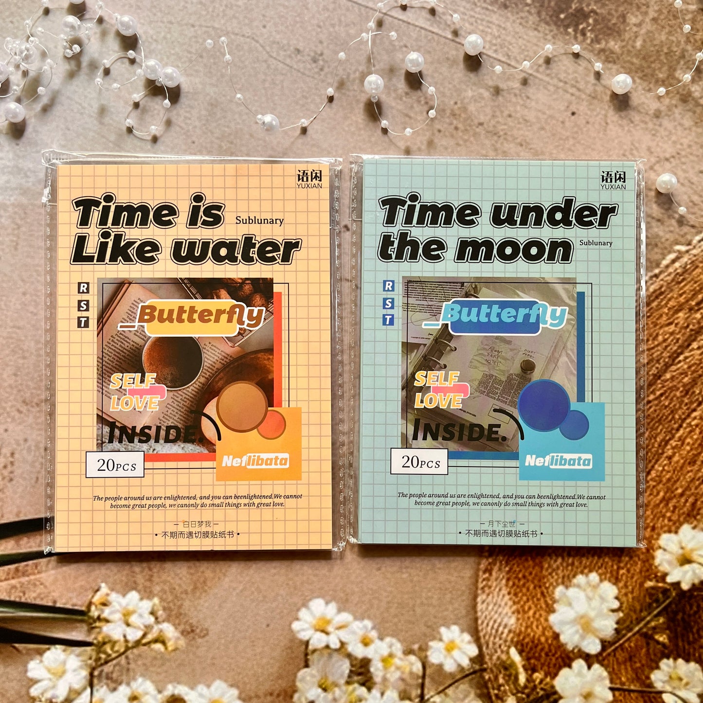 20 Sheets Unexpected Encounter Series English Paragraph text Sticker Booklet