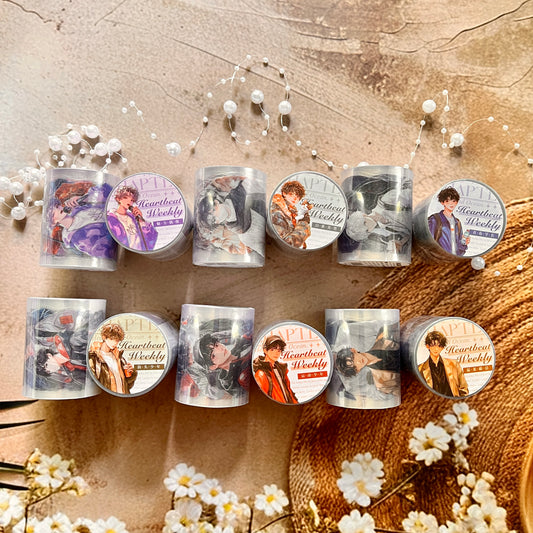 1 Roll Heartwarming Weekly Series Youth Teenager Sticker Tape