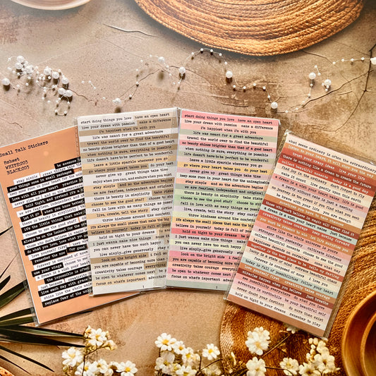 8 sheets/pack Creative Journal Retro Text Sticker Pack