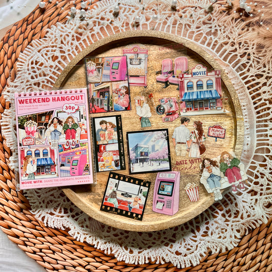 30 Pcs Let's Hang Out Series Casual Character sticker pack