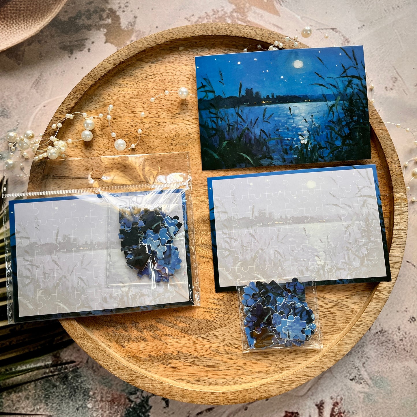 54 Pcs of Puzzle Stickers: Monet Impressions Series Retro Landscape Stickers