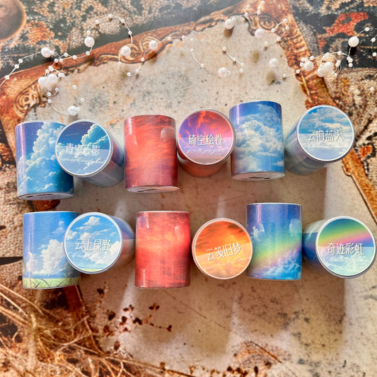 2M Roll Peeping Clouds Series Clouds Sky Theme Washi Tape