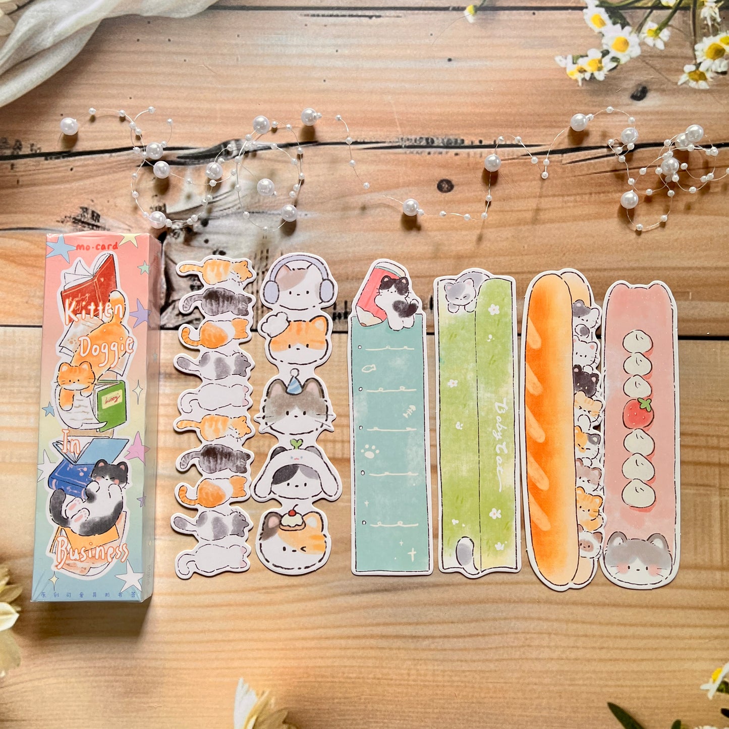 1 Pc Random Kittens and Puppy in Business Bookmark