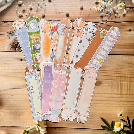 1 Pc Random Kittens and Puppy in Business Bookmark