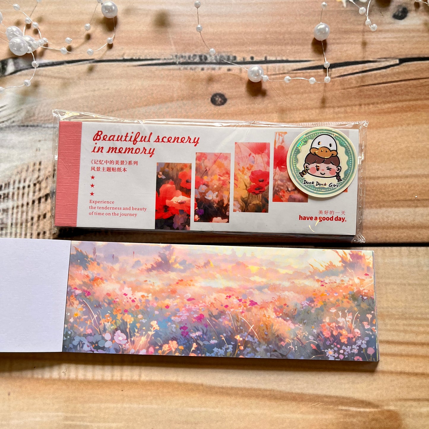 30 Sheets Japanese Paper Memory of the Beautiful Scenery Series Landscape Sticker Book